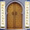 Eid Mubarak Decoration Set Eid Mubarak Porch Sign Ramadan Banner Hanging Decoration for Indoor/Outdoor Decoration Eid Al-fitr Party (Gold White)